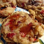 Rosewater-Glazed Lemony Cranberry Cookies