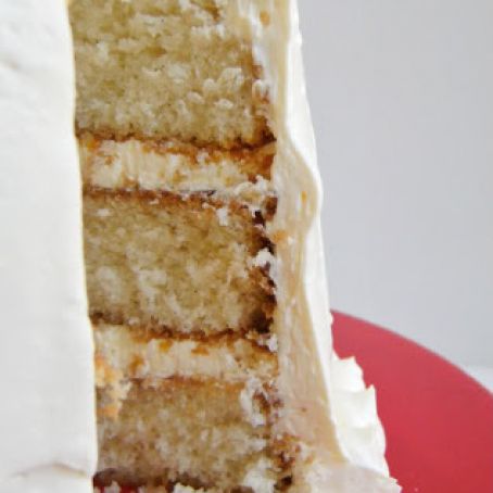 CAKE - Vanilla Bean Buttermilk Cake with Amaretto Buttercream