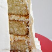 CAKE - Vanilla Bean Buttermilk Cake with Amaretto Buttercream