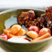 CHERRY-APRICOT YOGURT SUNDAES