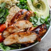 Honey Chipotle Chicken Bowls with Lime Quinoa.