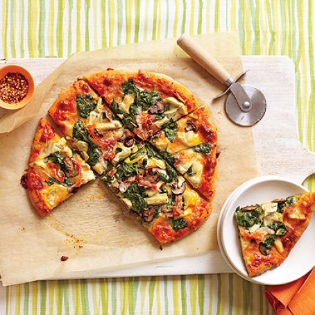 Veggi-Prosciutto Pizza