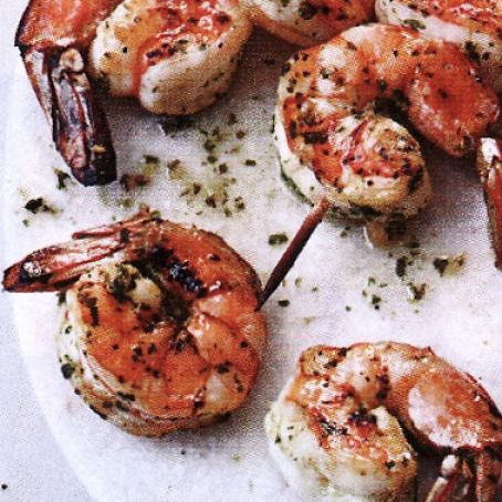 Broiled Herb-Marinated Shrimp Skewers