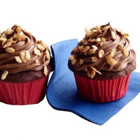 Desserts (Crunchy Chocolate Malt Cupcakes)