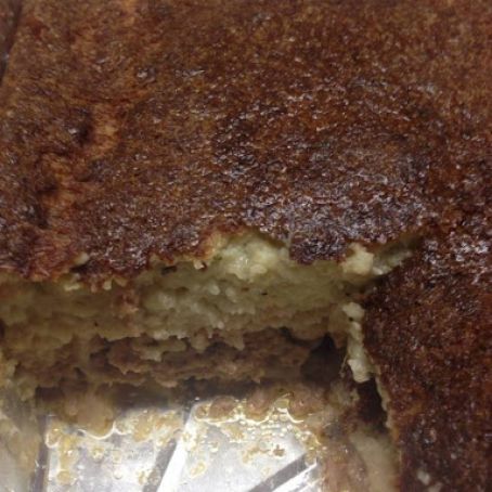 Meat Loaf Topped Potato Kugel