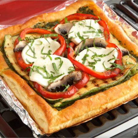 Veggie Grilled Puff Pizza