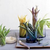 Mixed-Bean Crudités with Olive-Anchovy Aioli