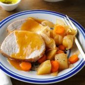 SLOW-COOKED PORK ROAST DINNER