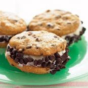 Mini Chocolate Chip Ice Cream Sandwiches