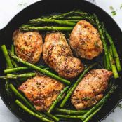 One Pan Garlic Herb Chicken and Asparagus