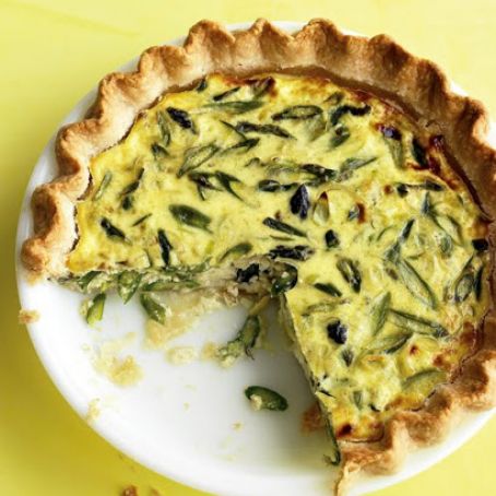 Asparagus, Leek, and Gruyere Quiche
