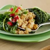 Rice and Chickpea Kale Rolls with Pineapple Salsa