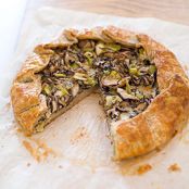 Potato and Shallot Galette with Goat Cheese