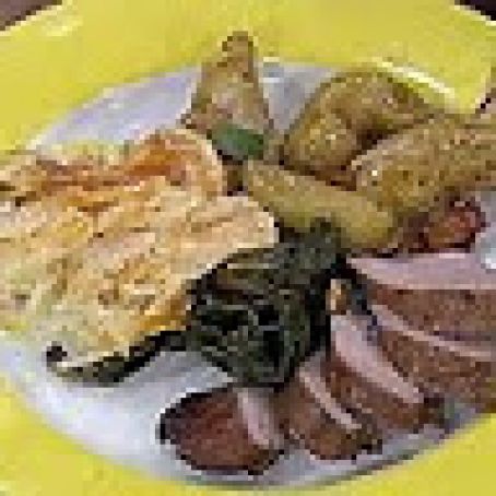 Scalloped Russet and Sweet Potatoes