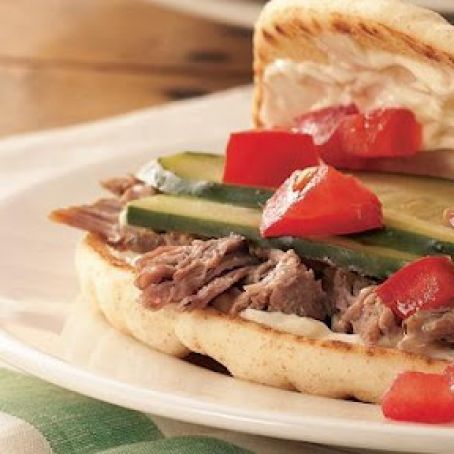 Meals (Slow Cooker Greek Pork Sandwiches)