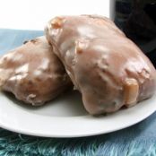 Apple-Bacon Fritters with Maple Bourbon Glaze