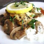 Bake Lemon Chicken with Mushroom Sauce