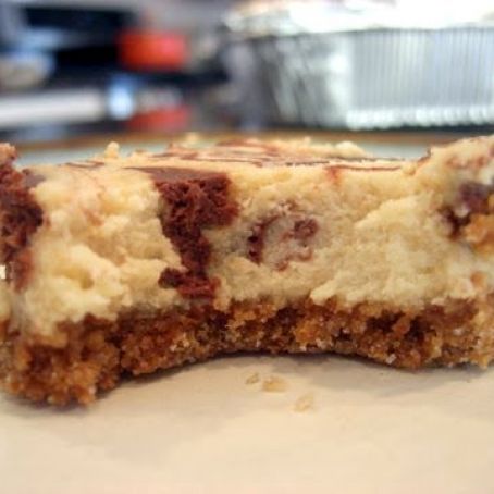 Swirl of Chocolate Cheesecake Squares