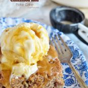 Cinnamon Roll Poke Cake