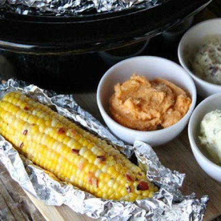 Slow-Cooker Corn on the Cob with Flavored Butters