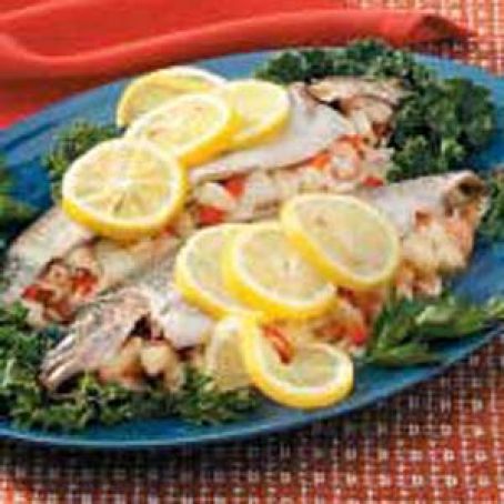 Seafood-Stuffed Rainbow Trout Recipe