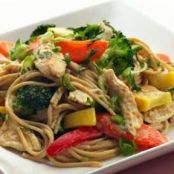 Peanut Noodles with Shredded Chicken & Vegetables