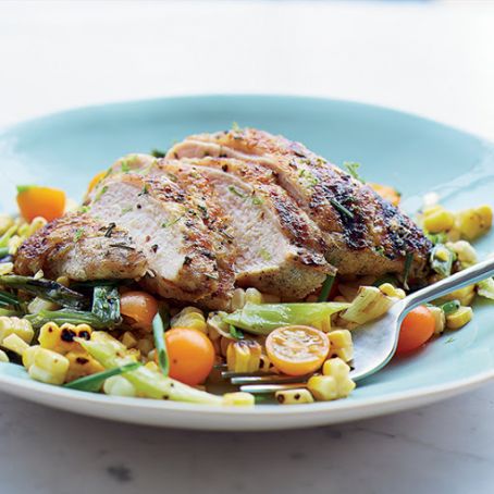 Grilled Chicken and Corn with Jalapeño-Lime Dressing