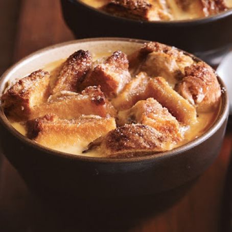 Caramel-Banana Bread Puddings