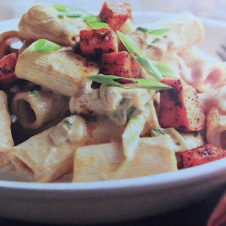 Spicy Pasta w/ Sweet Potatoes