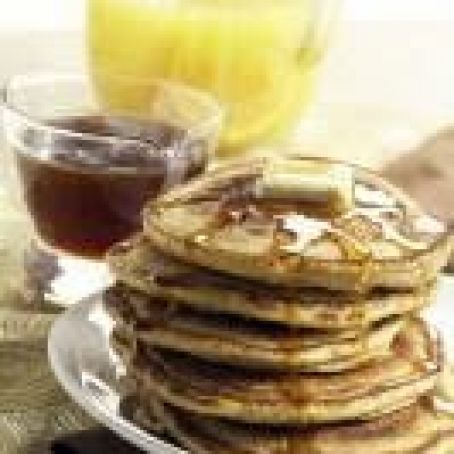 Pumpkin Pancakes with Apple Cider Syrup