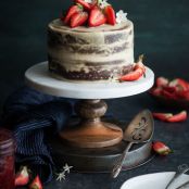 Strawberry Vanilla Almond Cream Layer Cake