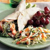 Asparagus-Turkey Wraps with Roasted-Pepper Mayonnaise