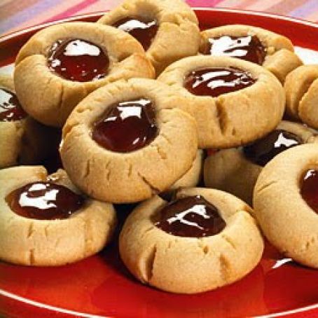 Peanut Butter & Jelly Thumbprint Cookies