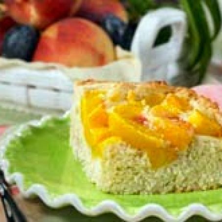 Peach Cobbler Batter Bake