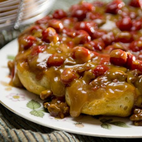 Cherry-Caramel Sticky Buns