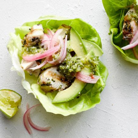Paleo Fish Tacos with Pineapple Cilantro Salsa