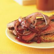 Grilled Rib-Eye Steaks with Cola Steak Sauce