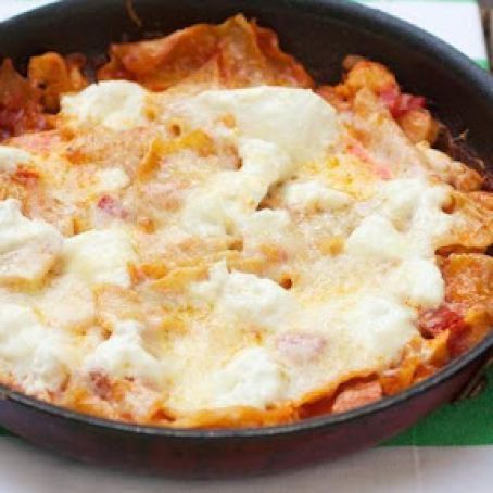 Skillet Buffalo Chicken Lasagna