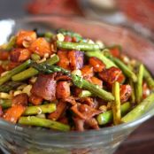 Asparagus, Bacon, Corn and Sweet Potato Skillet