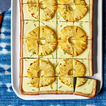 Coconut-Butter Mochi Cake with Lime Curd