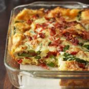 Asparagus, Bacon and Cheese Strata