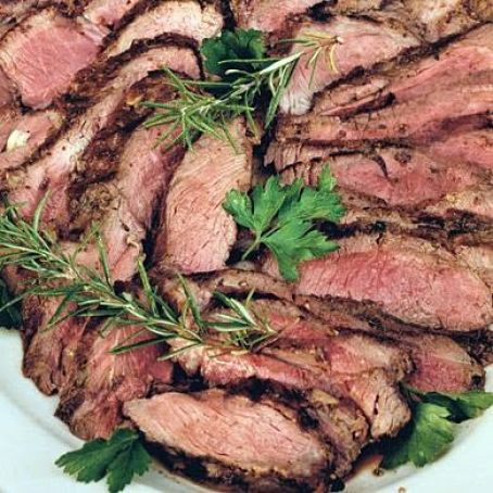 GRILLED LEG OF LAMB w/ROSEMARY & MUSTARD