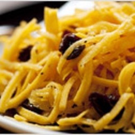 Raw Butternut Squash Salad With Raisins and Ginger