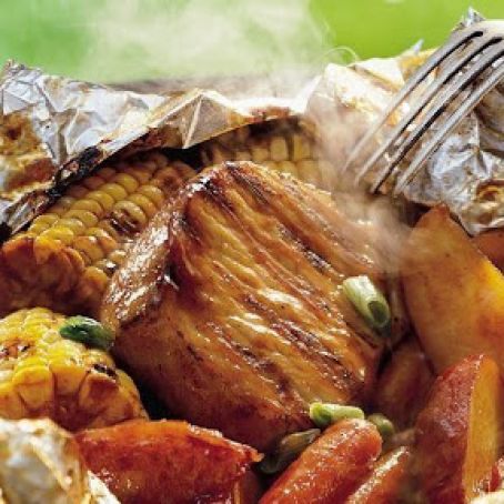 Grilled Honey-Cumin BBQ Pork Packs