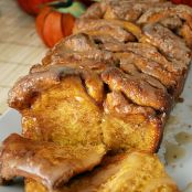 Cinnamon Sugar Pumpkin Bread with Buttered Rum Glaze