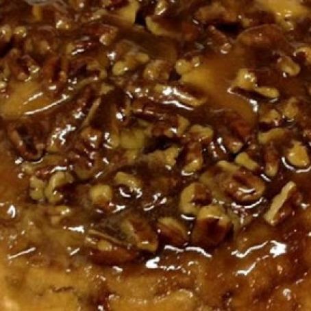 Upside Down Caramel Apple Pie