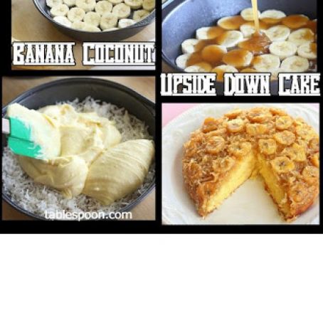 Banana Coconut Upside Down Cake