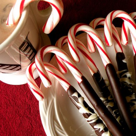 Chocolate Candy Cane Stir Sticks