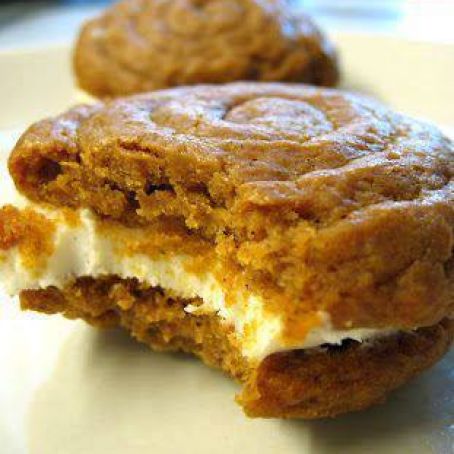 Pumpkin Whoopee Pies with Cream Cheese Filling