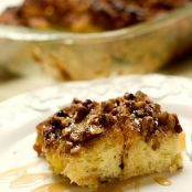 Baked French Toast Casserole with Praline Topping